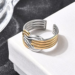 Другие Регулируемые 304 манжеты из нержавеющей стали для женщин, золотые и нержавеющая сталь цвет, 11 мм, регулируемый