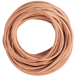 Перу 10 м коровьей кожаный шнур, с 1шт. подарочными мешочками из органзы, 1бумажная демонстрационная карточка, 1PC полипропиленовые кабельные стяжки, Перу, 3 мм