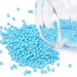 Небесно-голубой Цилиндрический бисер, непрозрачные цвета блеск, единый размер, голубой, 2x1.5 мм, отверстие : 0.8 мм, около 40000 шт / упаковка, о 450 г / мешок