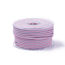 Бледно-Розовый Плетеный стальной трос, ювелирные изделия DIY делает материал, с катушкой, розовый жемчуг, около 5.46 ярдов (5 м) / рулон, 3 мм