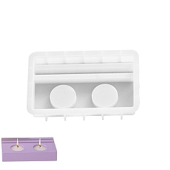 Rectangle Силиконовые формы, формы для литья смолы, для уф-смолы, изготовление ювелирных изделий из эпоксидной смолы, белые, прямоугольные, 113x178x25 мм