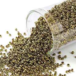 (513) Galvanized Carnival TOHO Round Seed Beads, Japanese Seed Beads, (513) Galvanized Carnival, 15/0, 1.5mm, Hole: 0.7mm, about 135000pcs/pound