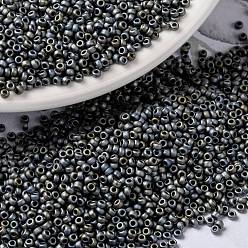 (RR2002) Matte Metallic Silver Gray Миюки круглые бусины рокайль, японский бисер, (rr 2002) матовый серебристо-серый металлик, 15/0, 1.5 мм, Отверстие: 0.7 мм, о 5555 шт / бутылка, 10 г / бутылка