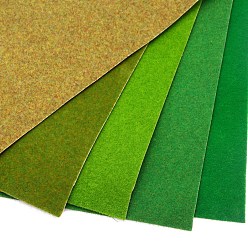 (52) Непрозрачная лаванда Имитационная модель травы, искусственный флокированный микроландшафтный садовый декор, для декора песочного стола, разноцветные, 210x297 мм, 5 шт / комплект