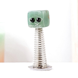 Зеленый Авантюрин Натуральные зеленые авантюрные дисплеи, для домашнего офиса desku, 20x20x60~65 мм