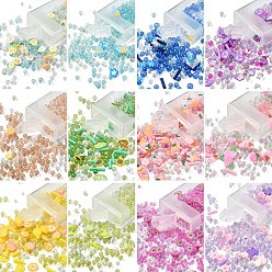 (52) Непрозрачная лаванда 120g 12 Цветные кабошоны из полимерной глины ручной работы и пластиковые бусины для изготовления украшений своими руками, разнообразные, разноцветные, 2~8x2~7x0.5~5.5 мм, 10 г / цвет
