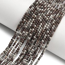 галька с  росписью Натуральные красные дендритные нити из бисера яшмы, круглые, 2~2.5 мм, отверстие : 0.5 мм, около 174~178 шт / нитка, 14.96''~15.16'' (38~38.5 см)