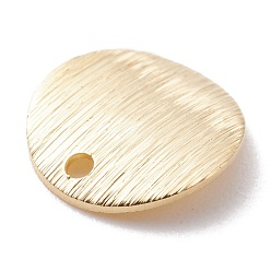 Real 24K Gold Plated Brass Charms, Flat Round, Real 24K Gold Plated, 10x1mm, Hole: 1.2mm