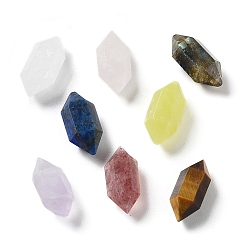 Смешанные камни Натуральный смешанный драгоценный камень с двойными концами, граненые, 10x5x4 мм