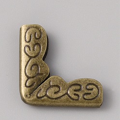 Античная Бронза Защитные уголки для железных сумок, античная бронза, 17x17x3 мм