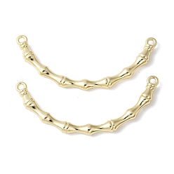 Золотой Сплав изогнутые бамбуковые палочки соединительные подвески, стойки покрытие, золотые, 62x25x5 мм, отверстие : 2.4 мм