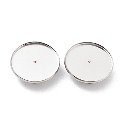 Нержавеющая Сталь Цвет Не тускнеет 304 основа для броши из нержавеющей стали, плоско-круглые, цвет нержавеющей стали, 31.5x2 мм, лоток : 30.5 мм