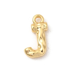 Letter J Латунь прелести, без никеля , реальный 18 k позолоченный, буква J, 12x8x2.5 мм, отверстие : 1.4 мм
