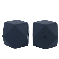 Прусский Синий Восьмиугольные бусины из пищевого силикона, берлинская лазурь, 17 мм