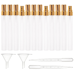 Goldenrod DIY Glass Spray Bottle Kits, with Alumite Cap, Mini Funnel Hopper, 3ML Disposable Plastic Dropper and Transfer Graduated Pipettes, Goldenrod, 11.5x1.4cm