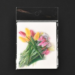 Цветок 40 Набор водостойких клейких наклеек для домашних животных, цветочный узор, цветочным узором, 8.2~10x1.2~5.6x0.015 см, 40 шт / пакет