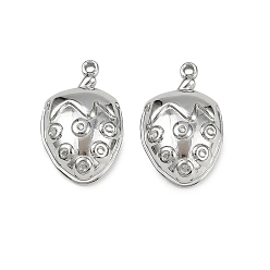 Нержавеющая Сталь Цвет 304 подвески из нержавеющей стали, клубничное очарование, анти-тускнение, цвет нержавеющей стали, 21x13.5x4.5 мм, отверстие : 1.5 мм