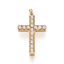 Золотой 303 подвески из нержавеющей стали, со стразами, крест прелести, ионное покрытие (ip), долговечный, золотые, 17.5x10x2.5 мм, отверстие : 1.4 мм