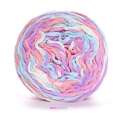 Разноцветный Супер мягкая толстая хлопковая пряжа для вязания, пряжа амигуруми, пряжа для вязания крючком, для свитера, шапки, носков, детских одеял, сегмент окрашенный, красочный, 5 мм