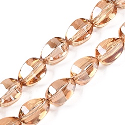 (932FM) Темно-синий аква-матовый с подкладкой Стеклянные бусины с гальваническим покрытием , форма слезы, темно-золотистые, 15x11.5~12x10~10.5 мм, отверстие : 1.2 мм, около 39~40 шт / нитка, 23.62~23.94 дюйм (60~60.8 см)