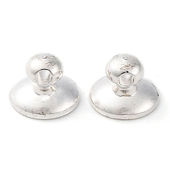 Серебро Латунная бусина, для подвесных планок, долговечный, серебряные, 6x8 мм, отверстие : 1.6 мм