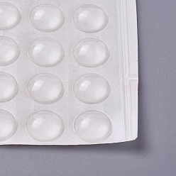 Прозрачный Самоклеющиеся силиконовые ножные бамперы, дверной шкаф ящики бампер площадки, полукруглые / купольные, прозрачные, 10x3 мм, 50шт / лист