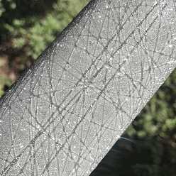 Серебро Блестящие фактурные ткани из искусственной кожи, поделки товары для рукоделия, серебряные, 33x20 см