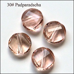 Легкий Лосось Имитация Австрийские кристаллические шарики, класс AAA, граненые, плоско-круглые, светлый померанцевый, 8x4 мм, отверстие : 0.9~1 мм