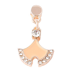 Light Gold Заклепки из сплава листьев гинкго, металлические гвозди для часовых петель аксессуары, золотой свет, 2.3x1.2 см