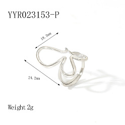 Нержавеющая Сталь Цвет Винтажные 304 открытые манжеты из нержавеющей стали, простой роскошный модный аксессуар, цвет нержавеющей стали, внутренний диаметр: 18.3 мм