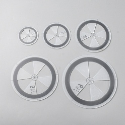 Light Grey Acrylic Quilting Circle Template, Sewing Arc Cutter Ruler, Light Grey, 63.5~165x2mm, Hole: 19.5~51x17~46mm, 5pcs/set