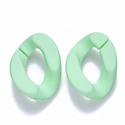 Аквамарин Непрозрачные акриловые кольца, разъемы для быстрой связи, для изготовления бордюрных цепей, твист, аквамарин, 30x21x6 мм, внутренний диаметр: 16x8 мм