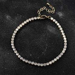 Настоящее золото 18K Латунные браслеты-цепочки с микропаве из прозрачных кубических цирконий для женщин, квадратный, без свинца и без кадмия, долговечный, стойки покрытие, реальный 18 k позолоченный, 8x1/8 дюйм (20.3x0.3 см)