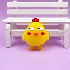 Желтый Пластиковые подвески из пвх, цыпочки прелести, желтые, 44x37 мм