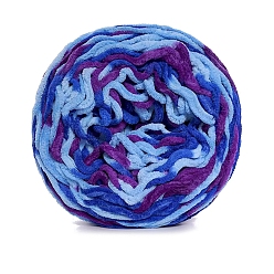 Синий Полиэфирная пряжа, для свитера, шапки, носков, детских одеял, сегмент окрашенный, синие, 6 мм