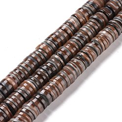 Other Sea Shell Natural Sea Shell Beads Strands, Flat Round, 10x1~3.5mm, Hole: 0.8mm, about 150~163pcs/strand, 15.55 inch(39.5cm)