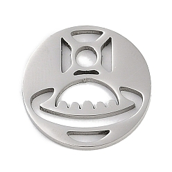 Нержавеющая Сталь Цвет 304 подвески из нержавеющей стали, лазерная резка, плоский круглый шарм, цвет нержавеющей стали, 16x1.5 мм, отверстие : 2.5 мм