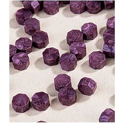 Темно-Фиолетовый Уплотнительные восковые частицы для штампа с печатью, восьмиугольник, темно-фиолетовый, 9x5 мм, Около 1500 шт / 500 г