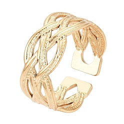 Chapado en Oro Real 18K 304 brazaletes abiertos de acero inoxidable para mujer, revestimiento de iones (ip), acabado pulido espejo, real 18 k chapado en oro, 8.5 mm, tamaño de EE. UU. 7 1/4 (17.5 mm)