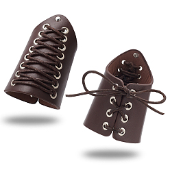 Кокосово-Коричневый Регулируемый браслет из искусственной кожи с вощеными хлопковыми шнурами, перчатка браслет, манжета на запястье, кокосового коричневый, 7-1/2 дюйм (19 см)