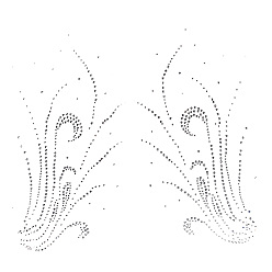 Wing Стекла исправление горный хрусталь, гладить по аппликациям, аксессуары для костюма, для одежды, , брюки, крыло, 278x279x1 мм