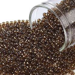 (2152) Transparent Dark Golden Amber Круглые бусины toho, японский бисер, (2152) прозрачный темно-золотистый янтарь, 11/0, 2.2 мм, отверстие : 0.8 мм, Около 50000 шт / фунт