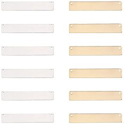 (52) Непрозрачная лаванда Латунные подвески, прямоугольные, разноцветные, 6x35x0.8 мм, отверстие: 1 мм, 10pcs / цвет, 20 шт / коробка