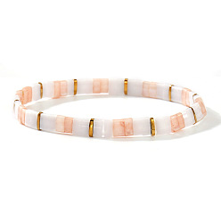 Glass Эластичные браслеты из стеклянного бисера для женщин, 6.30 дюйм (16 см) ~ 11.02 дюйм (28 см)