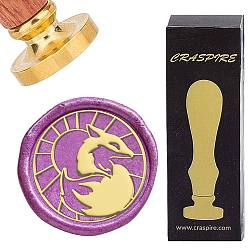 Лиса Латунные восковые печати с деревянной ручкой, для diy scrapbooking, лиса, 25 мм