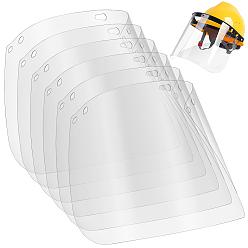 Прозрачный 6шт. защитная лицевая маска для шлема для домашних животных с алюминиевой окантовкой, прямоугольные, прозрачные, 197x390x0.8 мм