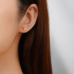 Золотой Стильные 304 серьги-гвоздики в форме бабочек из нержавеющей стали для повседневной носки, золотые, 6.6x10.09 мм