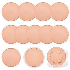 Rose Gold 12Pcs Iron Blank Commemorative Coins, Lucky Coins, with Protection Case, Flat Round, for Laser Engraving Craft, Rose Gold, 40x3mm