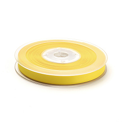 Amarillo Cinta de raso mate de doble cara, cinta de satén de poliéster, amarillo, (3/8 pulgada) 9 mm, 100yards / rodillo (91.44 m / rollo)