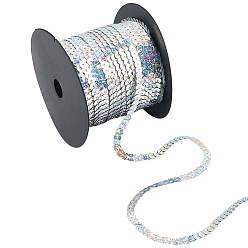 Гейнсборо 1 рулон ПВХ-бусин с пайетками, для аксессуара одежды, светло-серые, 1/4 дюйм (6 мм), около 100.00 ярдов (91.44 м) / рулон